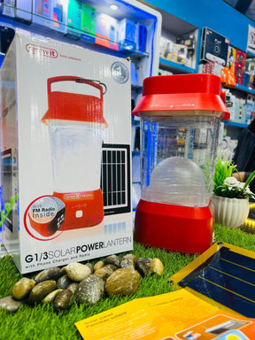 G1/3 Solar Power Lantern with Phone Charger and FM Radio