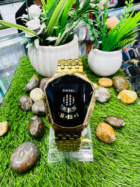 Diesel Digital Gold Stainless Steel Watch