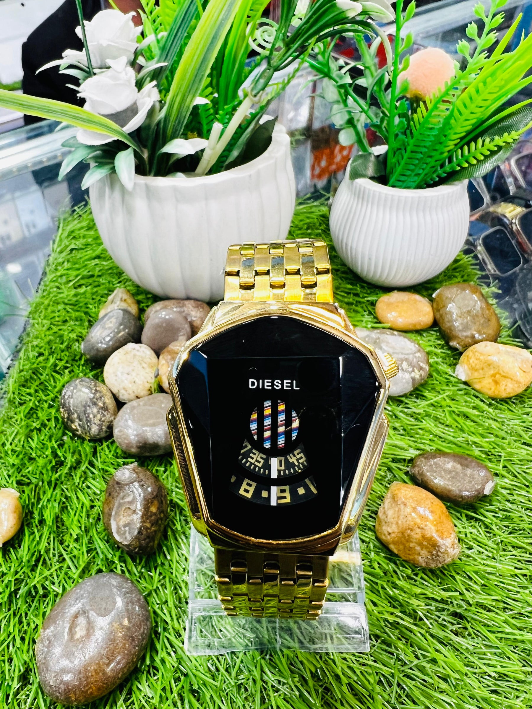 Diesel Digital Gold Stainless Steel Watch