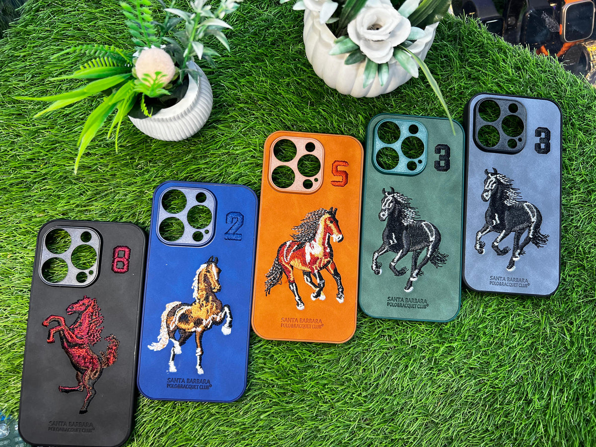 Santa Barbara Embroidered Horse iPhone Cases